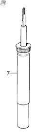 front axle - spring strut insert  (shock absorber insert)  oil-filled