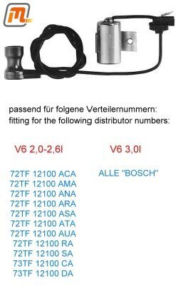 Zündverteiler Kondensator V6 1,8-2,6l  (bitte Bild beachten)