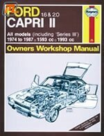 workshop manual Capri MK2 & MK3  (repair manual, hardcover, 319 pages, only OHC models, incl. 2300 Mercury Capri engine, english language)
