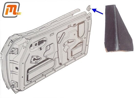 rubber seal door frame to door body rear right hand