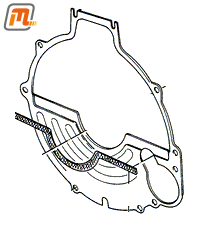 engine to gearbox intermediate plate V6 2,0-2,3l