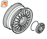 wheel hub cap for alloy wheel original  7,0 x 15  (only 