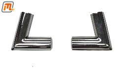 trim rear screen corner clip lower  (chromed, set of 2 pieces)