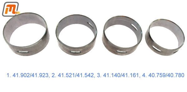 camshaft bearing set V6 2,0-2,8i  4-pieces standard  (inner-Ø front 41,9mm)