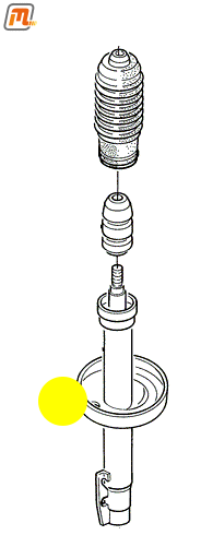Vorderachs-Federbein mit Stoßdämpfereinsatz Gasdruck  (nur Allrad)