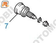 front axle - drive shaft link outer  (only 4WD)