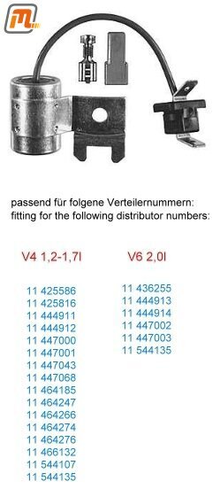 Zündverteiler Kondensator V4 1,7l  73PS  (
