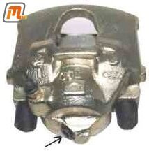 brake caliper front right hand  1,3-2,3l  44-85kW  (only for vented brake discs, without brake pads & mounting kit)