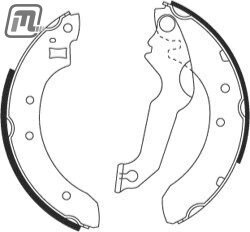 brake shoes set rear  1,1-1,6l  37-58kW  (only estate, complete kit for one axle)
