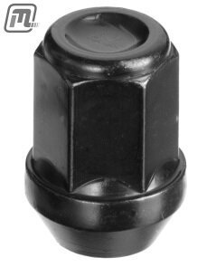 Radmutter für Stahlfelge Standard 6,0 x 14  (schwarz, geschlossen, Kegelbund, M12 x 1,5, Nachfertigung)