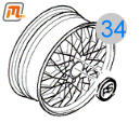 wheel alloy  6,0 x 13  original  (cross spokes, original 