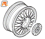 wheel alloy  7,0 x 15  original  (cross spokes, original 
