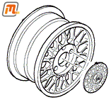 wheel alloy  6,0 x 14  original  (double spokes, original 
