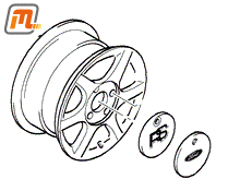 wheel alloy  6,0 x 14  original  (6 spokes, original 