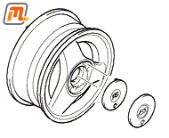 wheel hub cap for alloy wheel original  6,0 x 14  (original 
