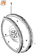 Schwungscheibe Schaltgetriebe  V6 2,4-2,9i  92-110kW  (Ø 242mm = 9 1/2