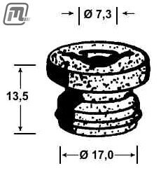master brake cylinder sealing rubber to reservoir  (outer-Ø=17mm, inner-Ø=8mm)
