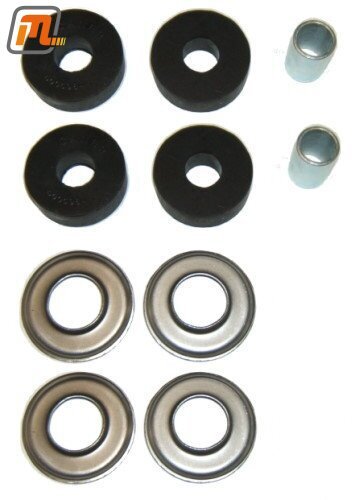 front axle - tension strut rubber to engine mounting member  (set for 1 car, incl. sleeves & washers)