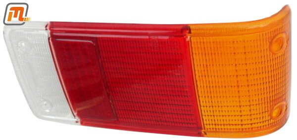 tail lamp lens right hand  (not estate, red / amber, reproduction)