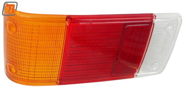 tail lamp lens left hand  (not estate, red / amber, reproduction)