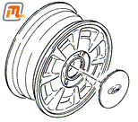 wheel hub cap for alloy wheel original  5,5 x 15  (for wheel with 8-spokes)