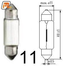 bulb 12V  10W  (sofitte 11x41mm)