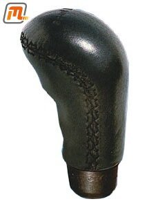 gear-shift lever knob retrofit leather black  (not for cars with reverse gear pulling ring, not original)